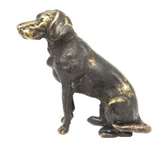Фигурка собака Легавая бронза латунь 572