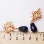 Серьги агат натуральный позолота 3272