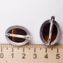 Серьги камень тигровый глаз посеребрение 1058