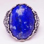 Кольцо "Красимира" лазурит синий посеребрение 1310