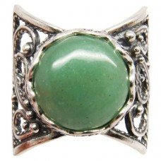 Кольцо Нефрит зелёный посеребрение 2252
