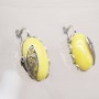 Серьги "Летний мотив" янтарь желток посеребрение 2504