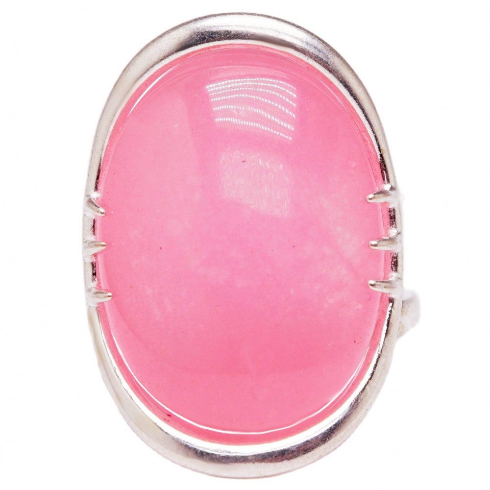 Кольцо "Тейси" кварц тонированный розовый посеребрение 3360