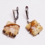 Серьги яшма песочная посеребрение 3715