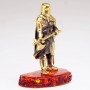 Фигурка Рыцарь с секирой (латунь, бронза, янтарь)  3366