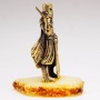 Фигурка Рыцарь с щитом и мечом (латунь, янтарь белый)  3367