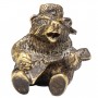 Фигурка "Медведь с балалайкой" латунь бронза 1887