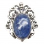 Кольцо филигранное Кианит синий серебро 925 Ag Р18 S79
