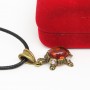 Кулон Черепаха малая янтарь бронза стразы 1388