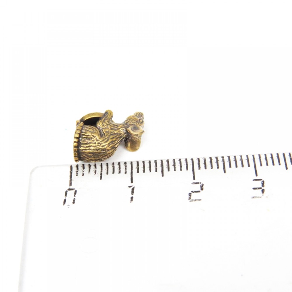 Кошельковая Мышка с рублём в бронзе 1323