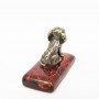 Собака Дворняжка фигурка миниатюрная на янтаре 1300