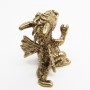 Фигурка Дракон с шаром янтарь бронза 1774
