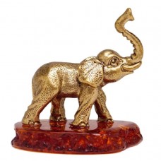 Фигурка Слон на подставке (янтарь бронза) 2331