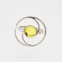 Серебряное кольцо янтарь лимонный серебро 925 Ag 149
