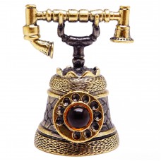 Колокольчик Телефон янтарь бронза 2729